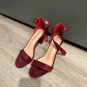 Allegra K red heels